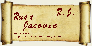 Rusa Jačović vizit kartica